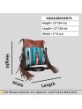 Madosh, Women’s Crossbody Bag Genuine Leather Fringe handbag Sling Purse for Women Saddle Blanket Bag Embossed Handcrafted Bag